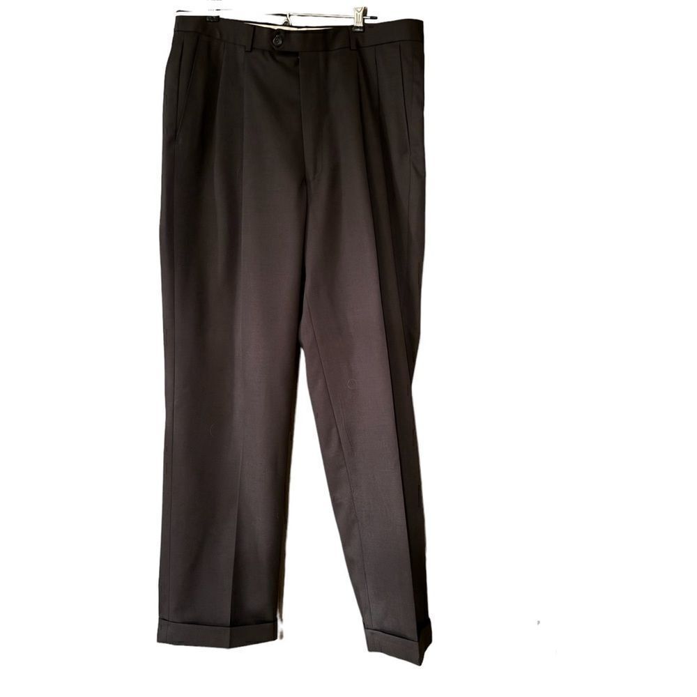 Brooks Brothers 346 100% Wool Grey Slacks  Size 34 Long